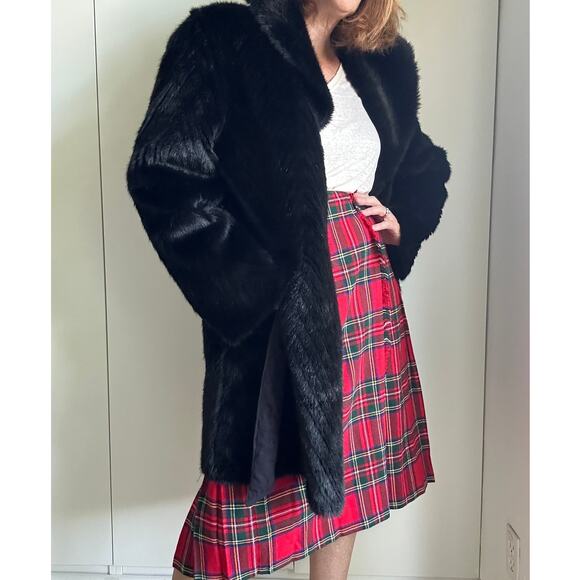 Vintage Tartan Plaid Wool Blend Wrap Skirt Size W26 School Girl Academia Fall - Picture 6 of 11